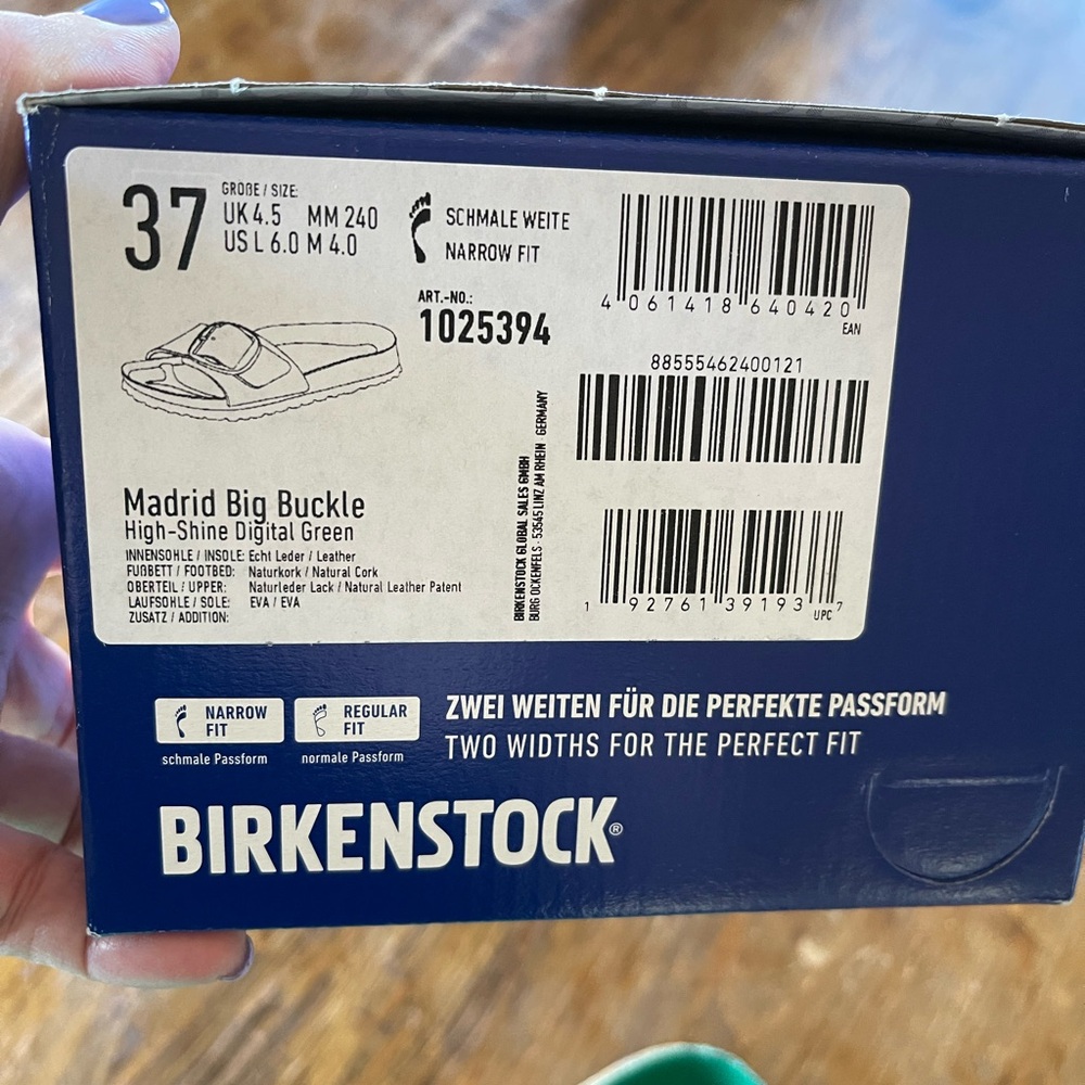 Birkenstock Green Sandals with Gold Buckles - Picture 8 of 8